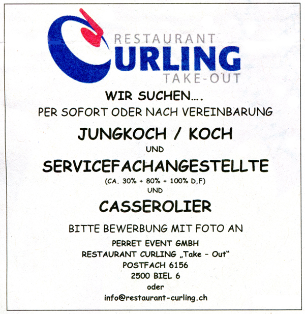 Inserat Restaurant Take-Out